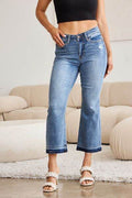 Judy Blue Full Size Release Hem Cropped Bootcut Jeans - Hovatok