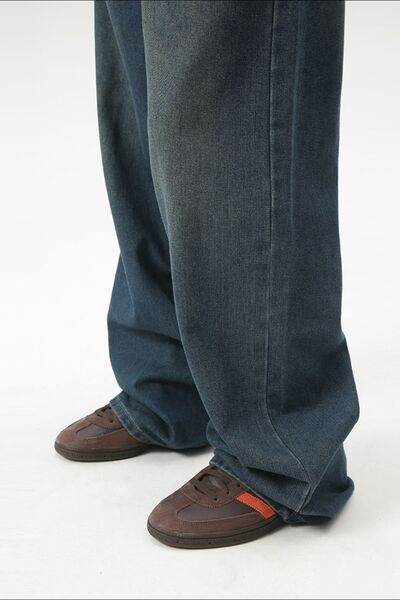 Men's Mid Rise Straight Leg Jeans - Hovatok