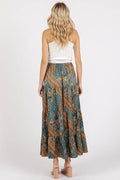 Mittoshop Paisley Patchwork Print Satin Maxi Skirt - Hovatok
