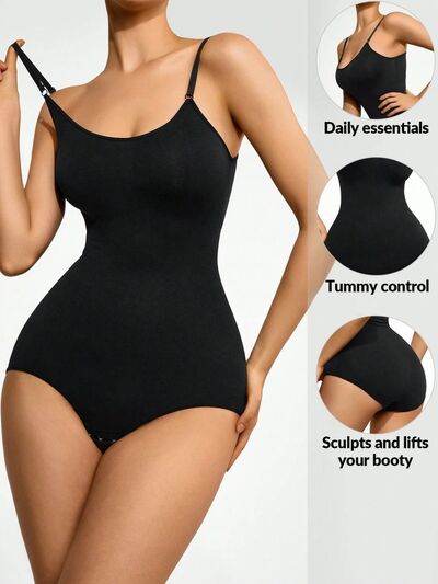 Basic Bae Full Size Scoop Neck Butt Lifting Bodysuit - Hovatok