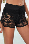 Full Size Drawstring Waist Swim Shorts - Hovatok