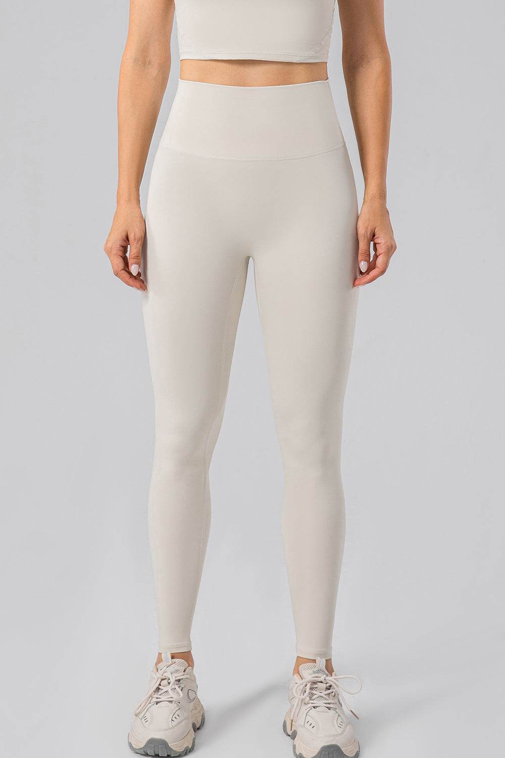 High Waist Wide Waistband Active Leggings - Hovatok