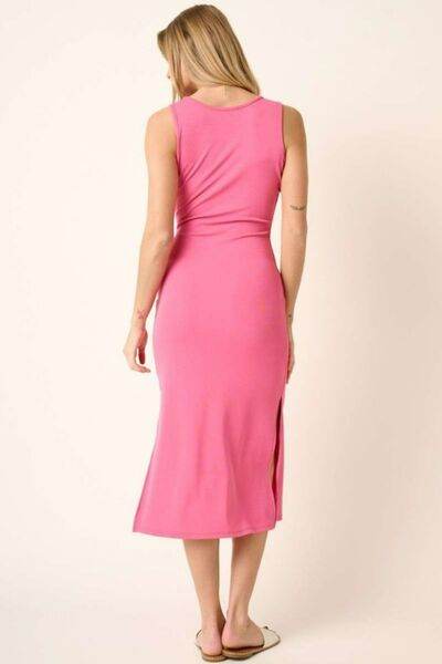 Mittoshop Side Slit Wide Strap Midi Tank Dress - Hovatok