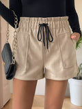 Perfee Frill Drawstring Shorts with Pockets - Hovatok