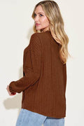 Basic Bae Full Size Ribbed Round Neck Long Sleeve T-Shirt - Hovatok