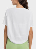 Millennia Drawstring Round Neck Short Sleeve Active T-Shirt - Hovatok