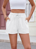 Florira Texture Drawstring Shorts - Hovatok