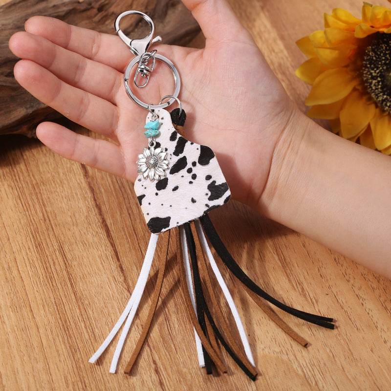 Turquoise Fringe Detail Key Chain - Hovatok