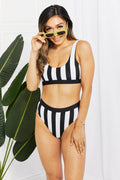 Striped Tank High Waist Bikini - Hovatok
