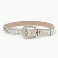 PU Leather Rhinestone Belt - Hovatok