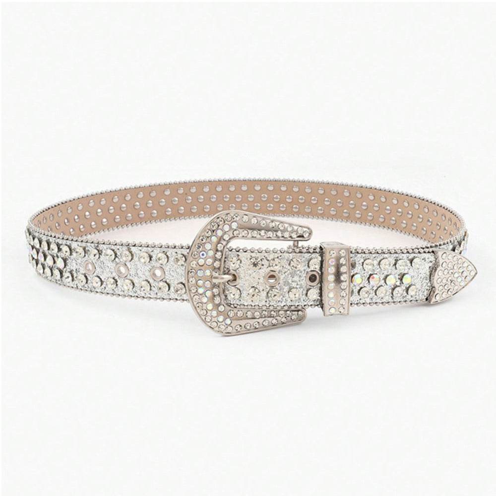 PU Leather Rhinestone Belt - Hovatok