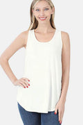 Zenana Round Neck Curved Hem Tank - Hovatok