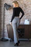 Heimish Full Size Plaid Flare Pants with Wide Waist Band Plus Size - Hovatok