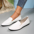 Snake Print Pointed Toe Slip-Ons - Hovatok