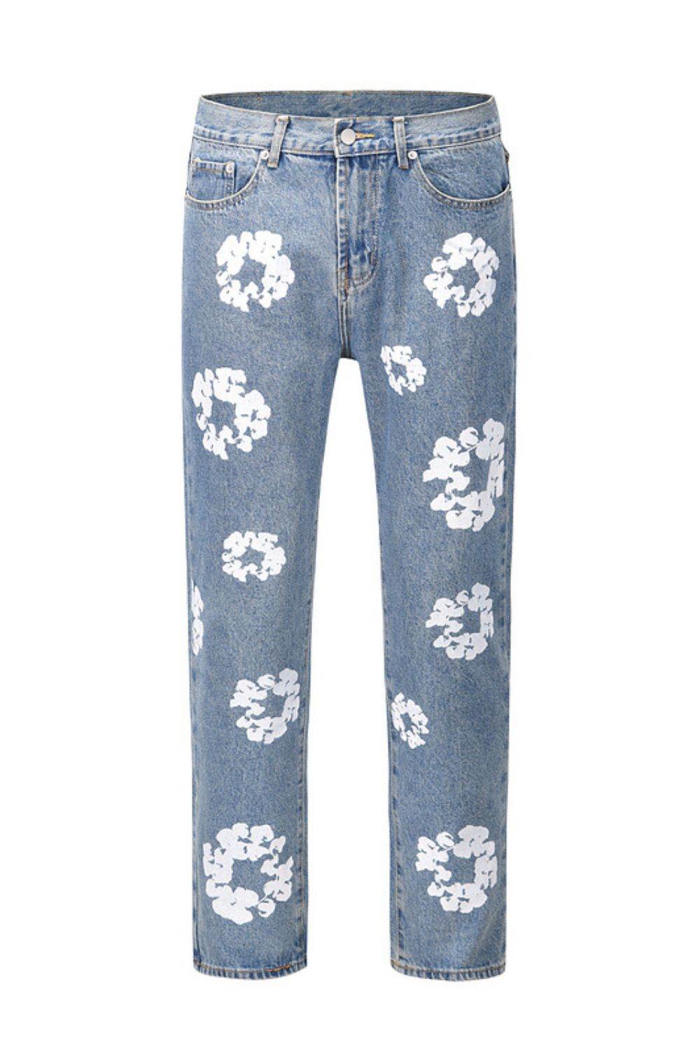 Men's Graphic Straight Leg Jeans - Hovatok