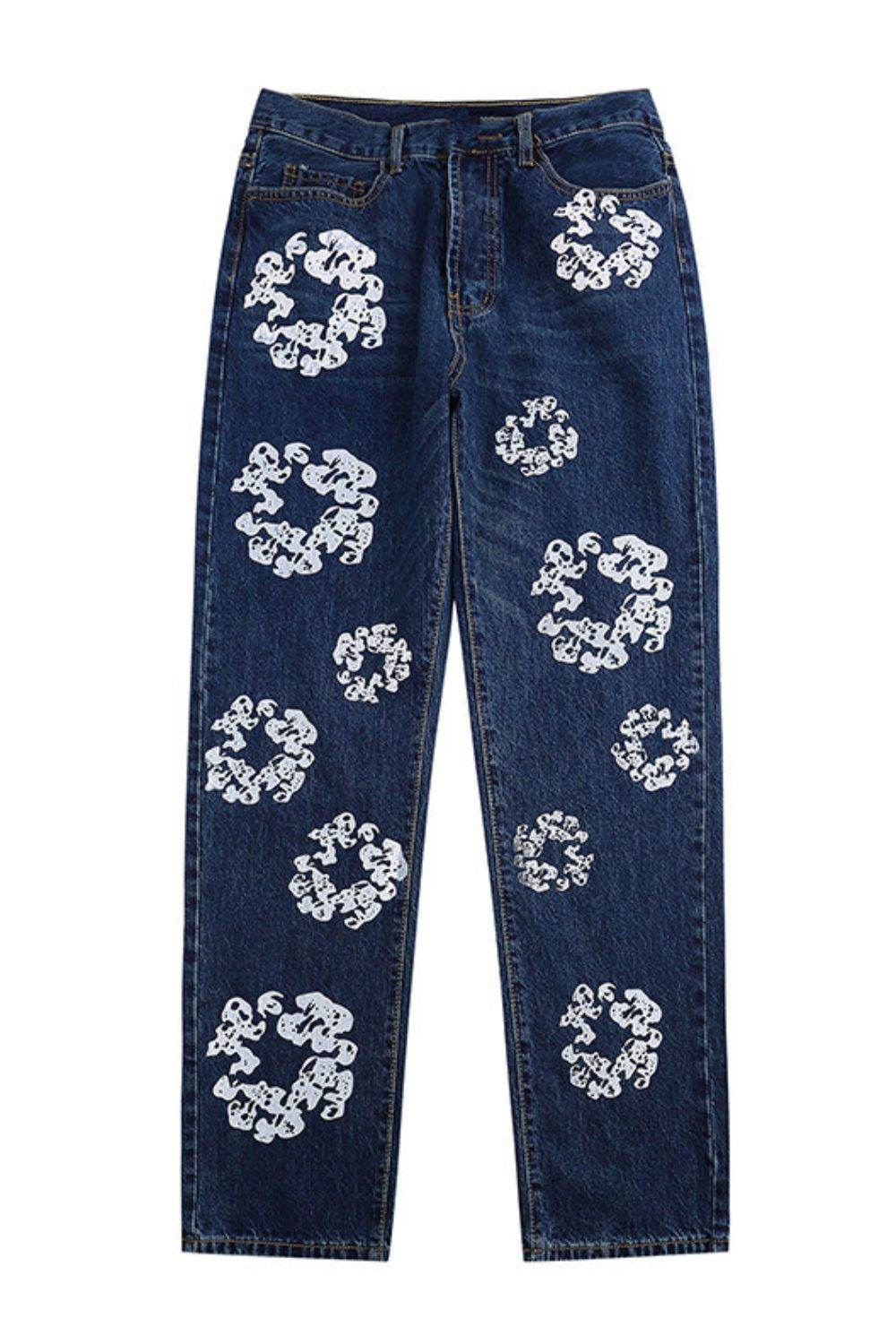 Men's Graphic Straight Leg Jeans - Hovatok