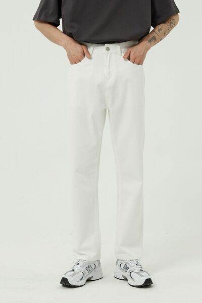 Straight Leg Jeans with Pockets - Hovatok