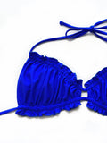 Frill Trill Halter Neck Bikini Set - Hovatok