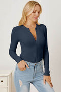 Zip Up Long Sleeve Bodysuit - Hovatok