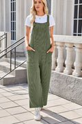 Lovelet Square Neck Wide Strap Overalls with Pockets - Hovatok