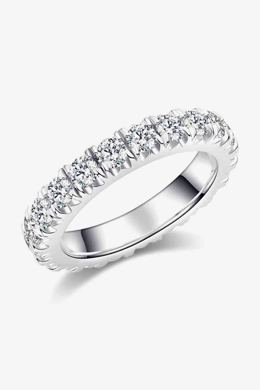 Adored 2.3 Carat Moissanite 925 Sterling Silver Eternity Ring - Hovatok