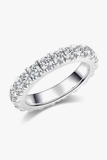 Adored 2.3 Carat Moissanite 925 Sterling Silver Eternity Ring - Hovatok