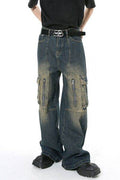 Mid Rise Jeans with Cargo Pockets - Hovatok