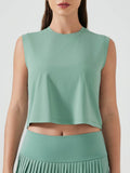 Millennia Round Neck Cropped Active Tank - Hovatok