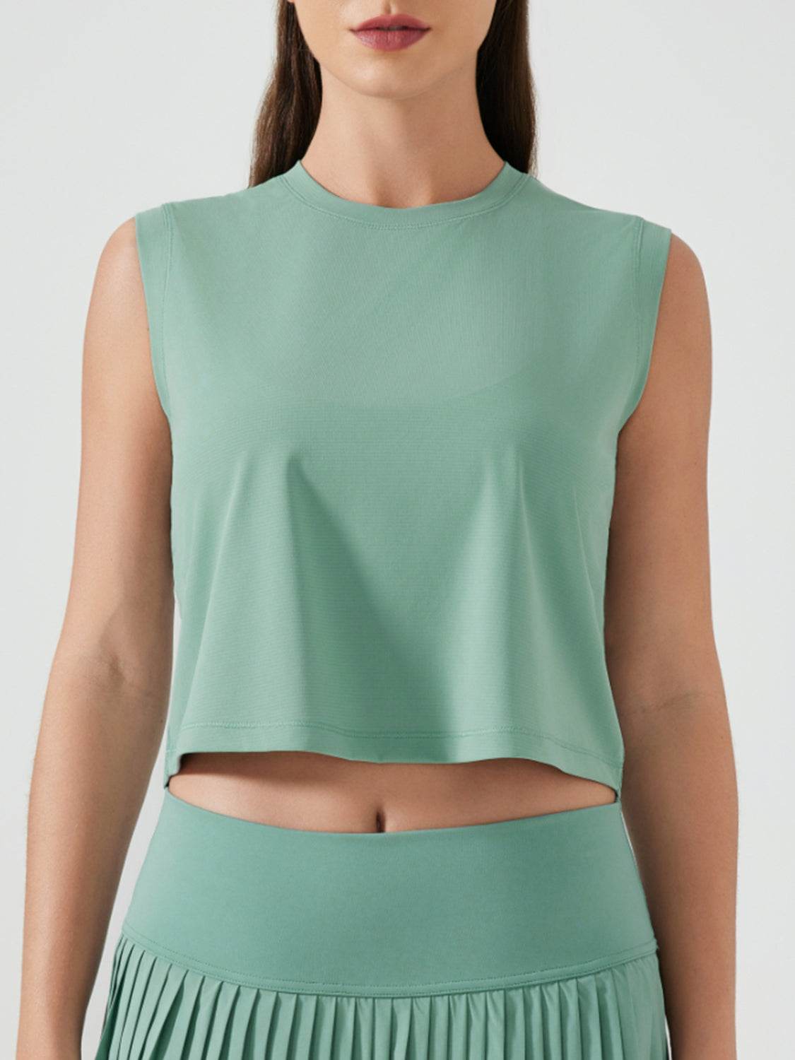 Millennia Round Neck Cropped Active Tank - Hovatok
