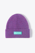 NEWYORK Patch Rib-Knit Cuffed Beanie - Hovatok