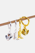 Hat & Boot Shape Asymmetrical Copper 14K Gold Plated Earrings - Hovatok