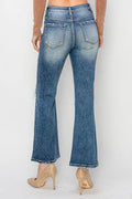 Risen Full Size High Rise Distressed Ankle Flare Jeans - Hovatok