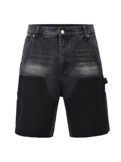 Men's Washed Cargo Denim Shorts - Hovatok