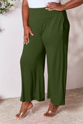 Basic Bae Full Size Smocked Wide Waistband Wide Leg Pants - Hovatok