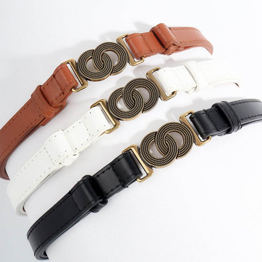 Alloy Buckle PU Belt - Hovatok