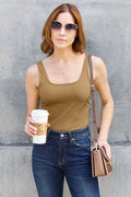 Basic Bae Full Size Square Neck Wide Strap Tank - Hovatok