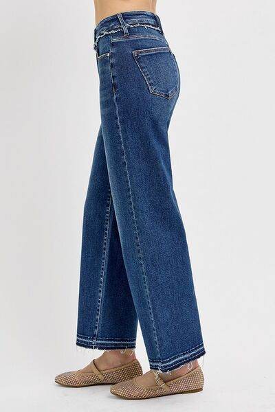 RISEN Full Size Tummy Control Bootcut Jeans Plus Size - Hovatok