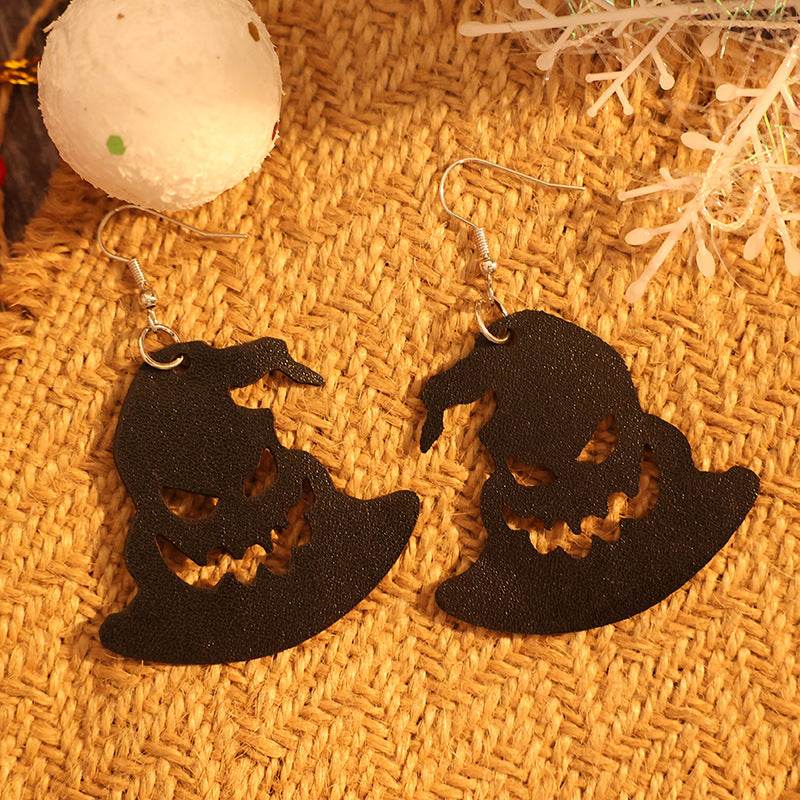 PU Leather Hat Shape Earrings - Hovatok