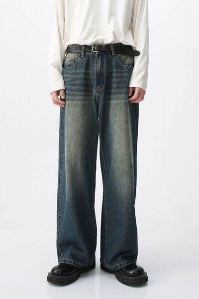 Wide Leg Jeans with Pockets - Hovatok