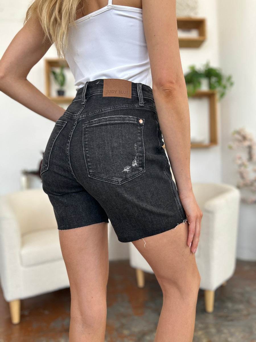 Judy Blue Full Size High Waist Rigid Magic Denim Shorts - Hovatok