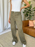 RFM Full Size High Rise Garment Dye Wide Leg Jeans - Hovatok