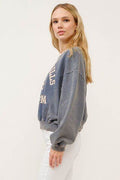 And The Why BEVERLY HILLS 92 CALIFORNIA Contrast Crop Sweatshirt - Hovatok