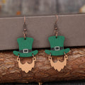 Wooden Hat Shape Dangle Earrings - Hovatok