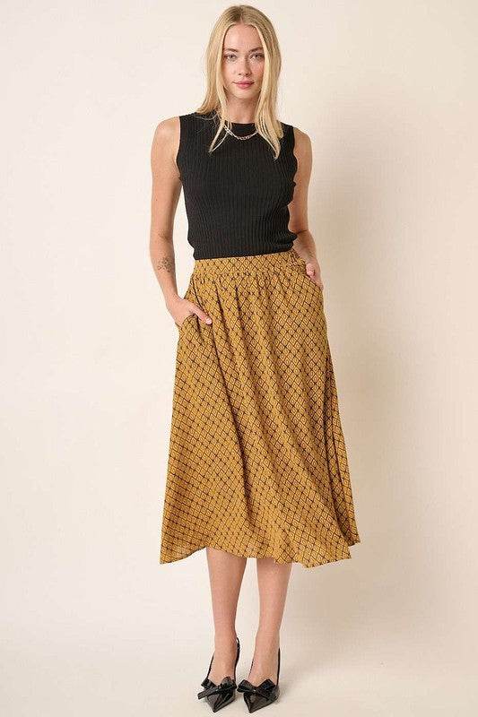 Mittoshop Printed Midi Skirt - Hovatok