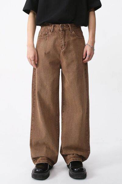 Wide Leg Jeans with Pockets - Hovatok
