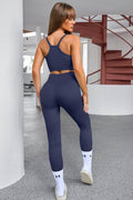 Tank Cropped Active Top and Pants Set - Hovatok