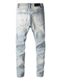 Men's Distressed Jeans with Pockets - Hovatok