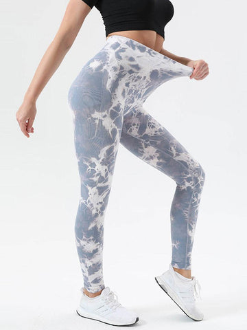 Tie-Dye High Waist Active Leggings - Hovatok