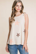 BOMBOM Star Print Round Neck Tank - Hovatok