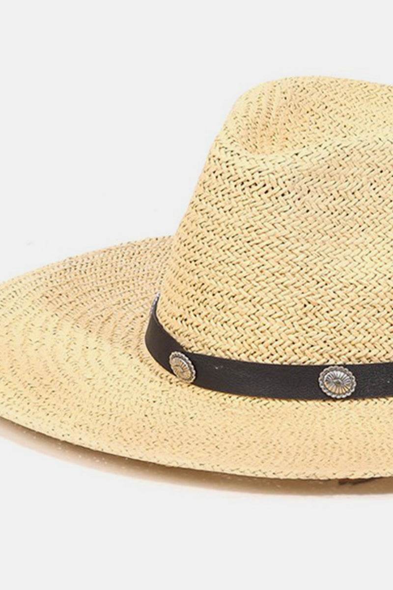 Fame Belt Strap Straw Hat - Hovatok